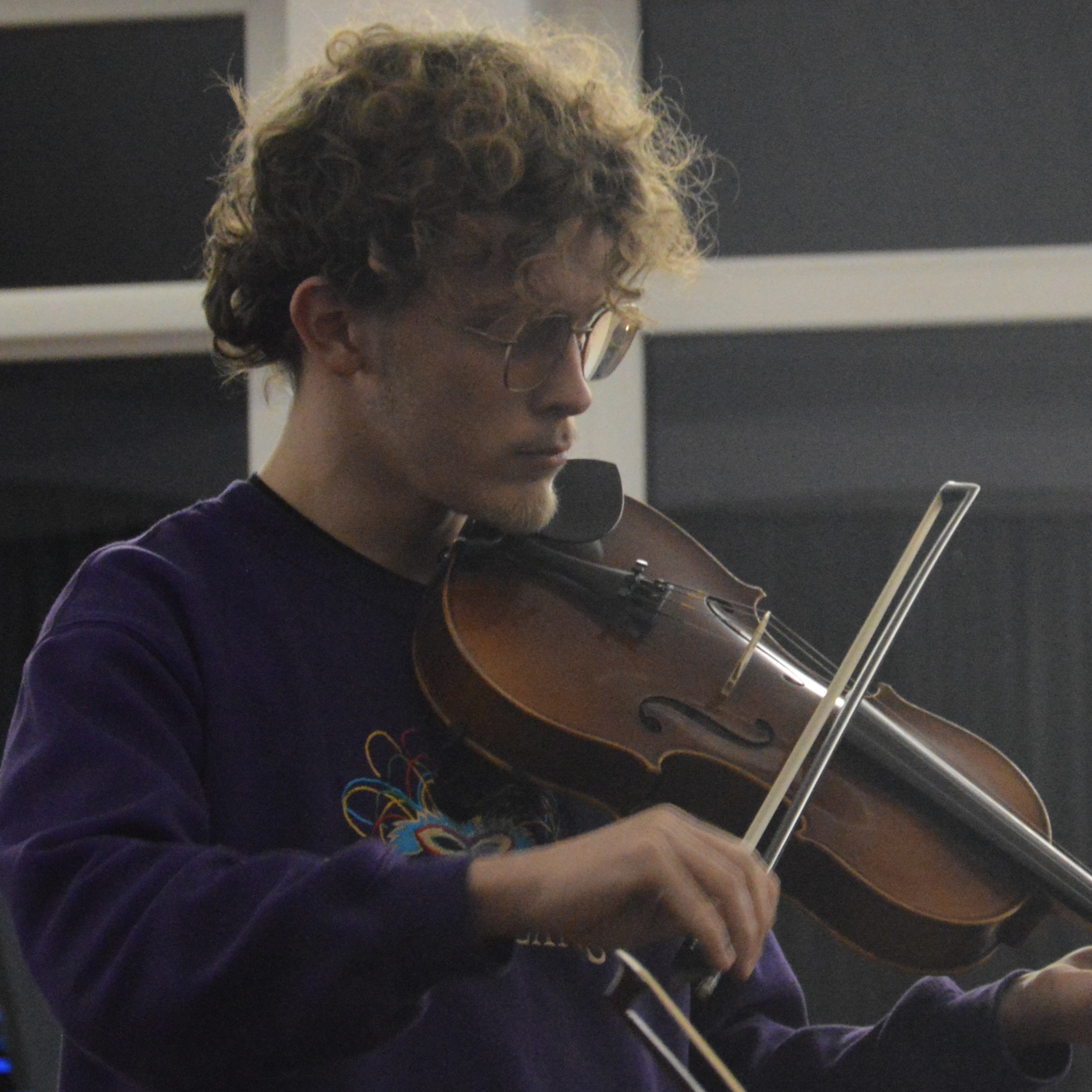 Playing the violin